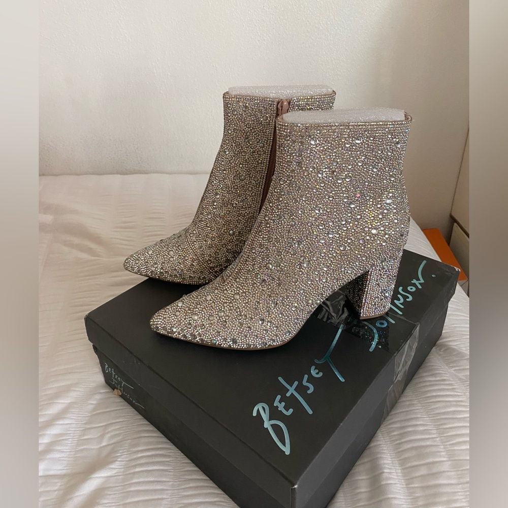 Betsey Johnson rhinestone boots